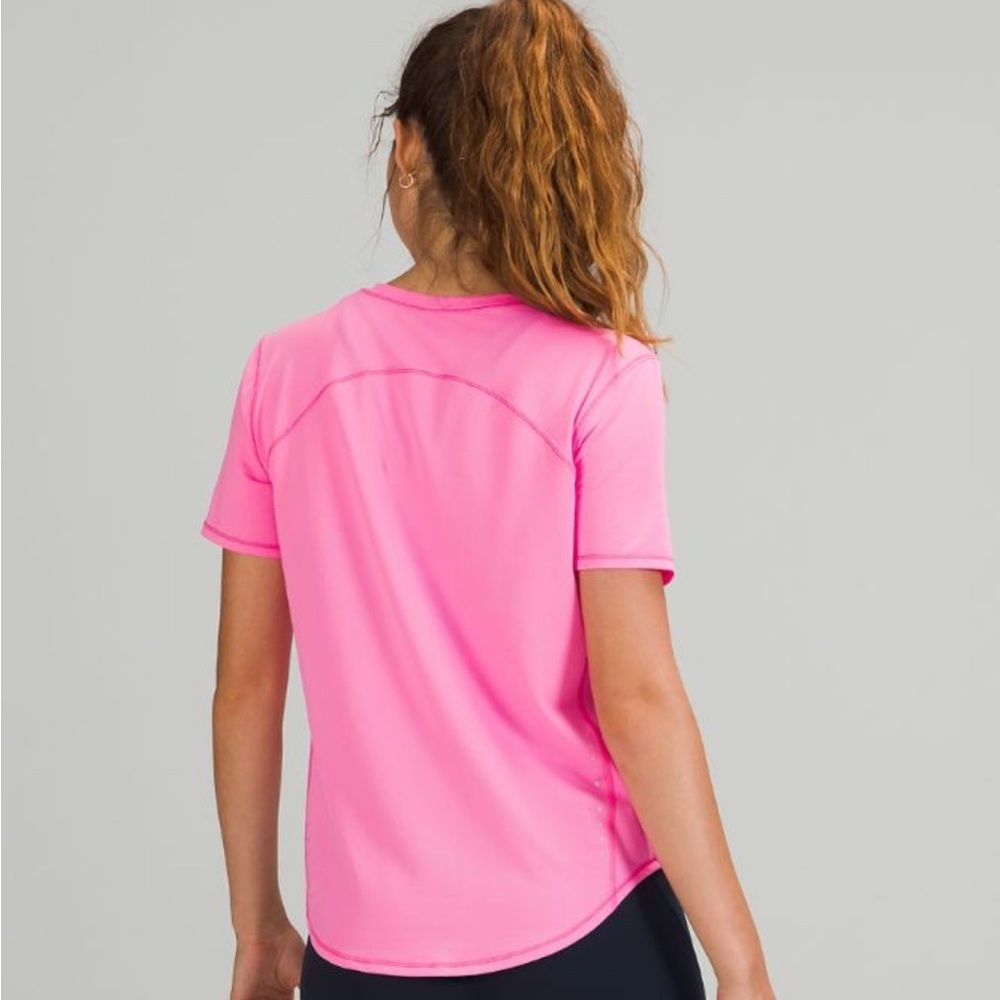 Lululemon pink running and training tshirt, size 2